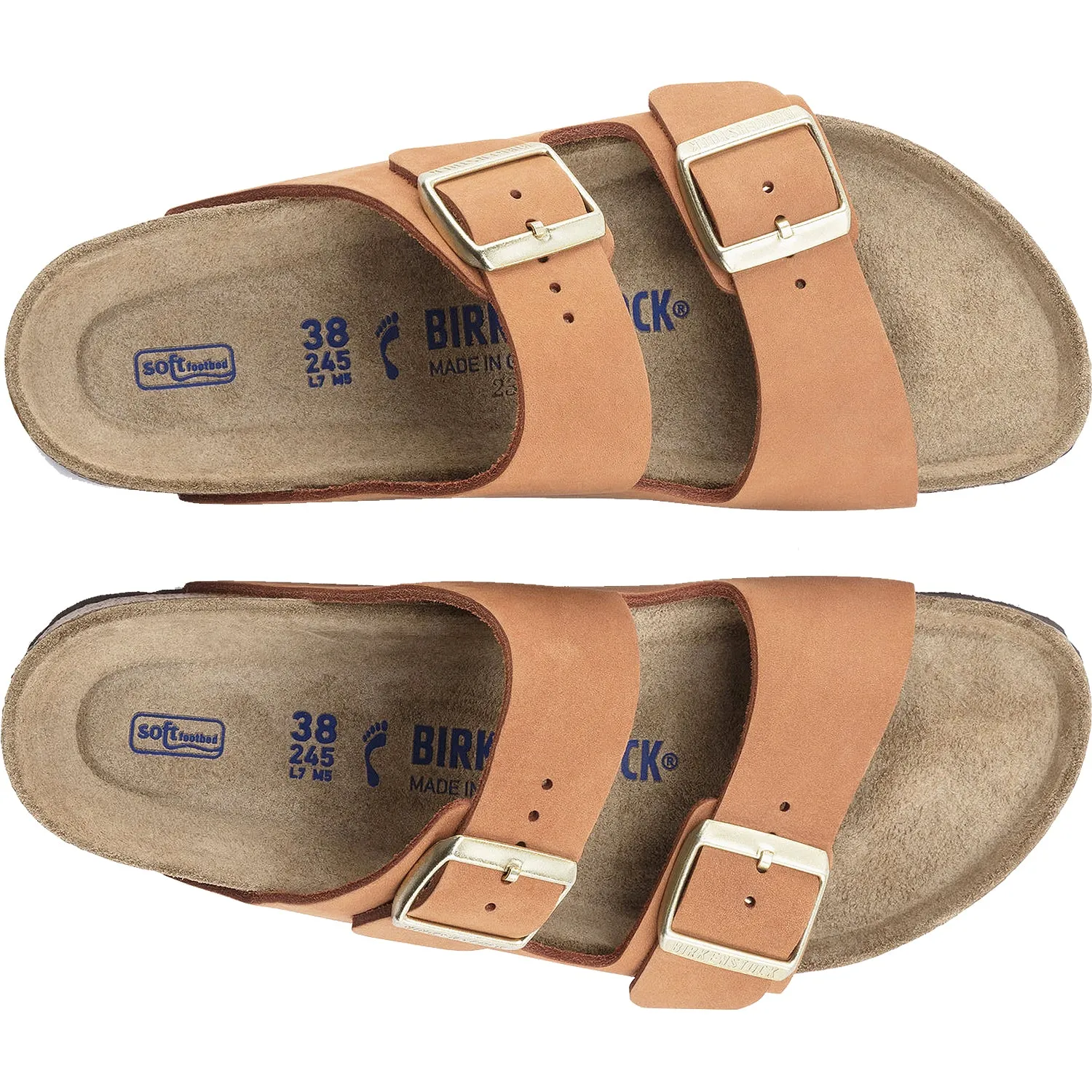 Women's Birkenstock Arizona Soft Footbed Pecan Nubuck