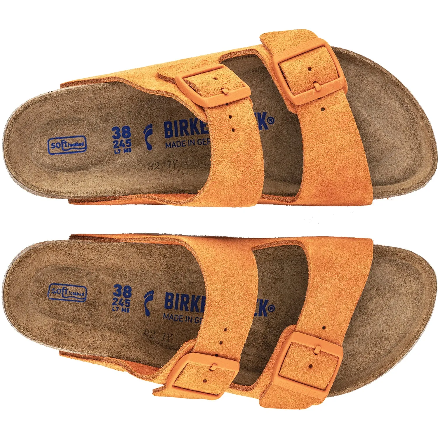 Women's Birkenstock Arizona Soft Footbed Russet Orange Suede