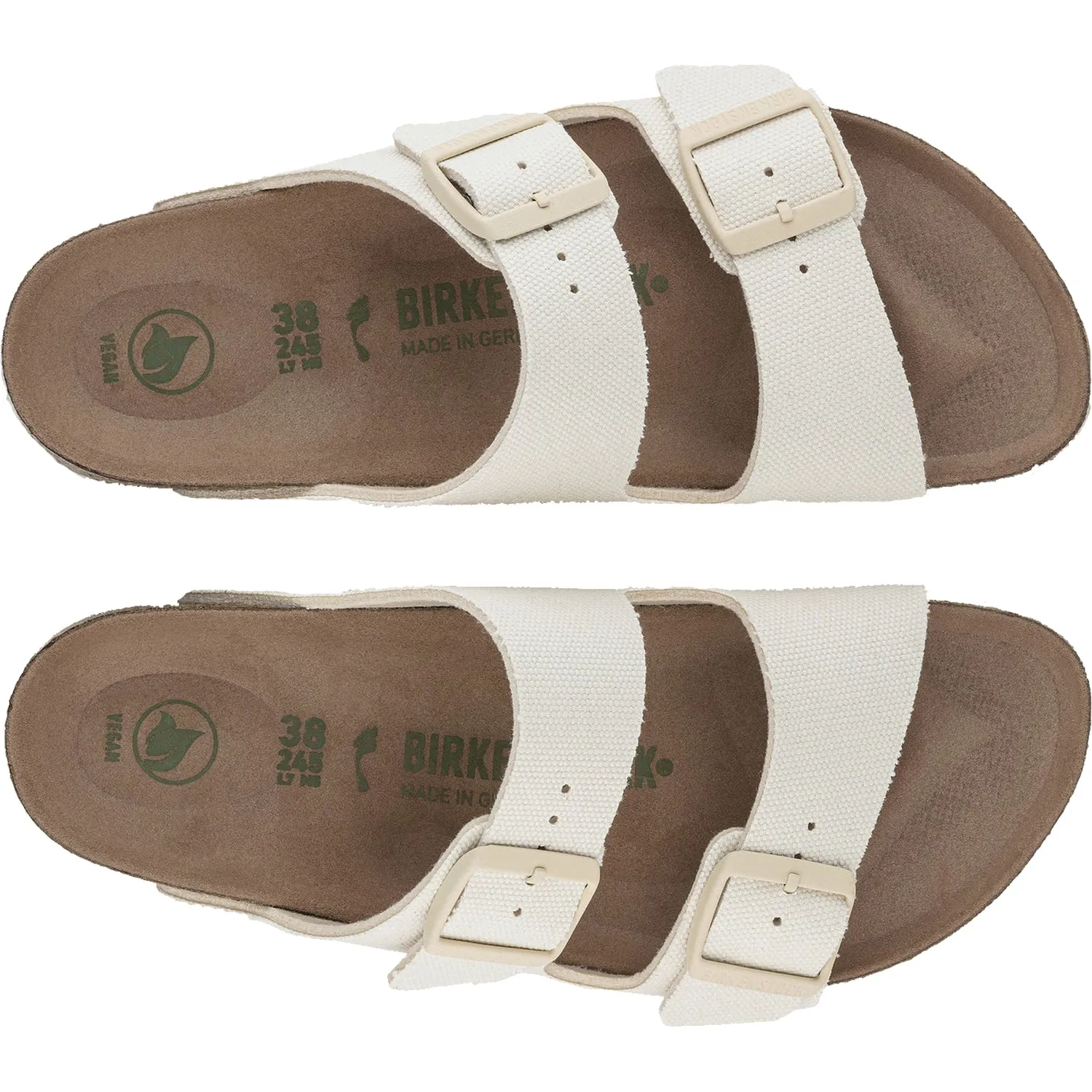 Women's Birkenstock Arizona Vegan Eggshell Canvas