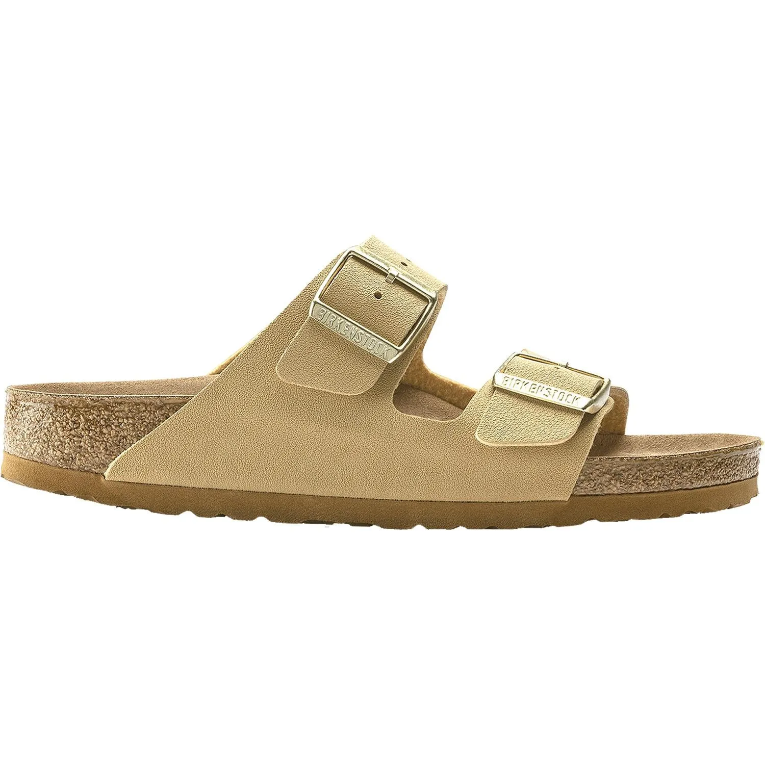 Women's Birkenstock Arizona Vegan Latte Cream Birkibuc