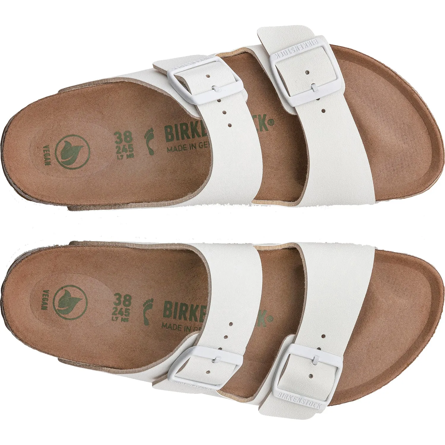 Women's Birkenstock Arizona Vegan White Birkibuc