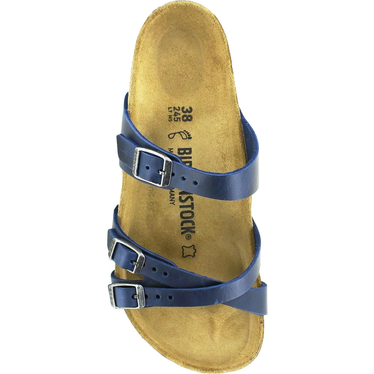 Women's Birkenstock Franca Blue Oiled Leather