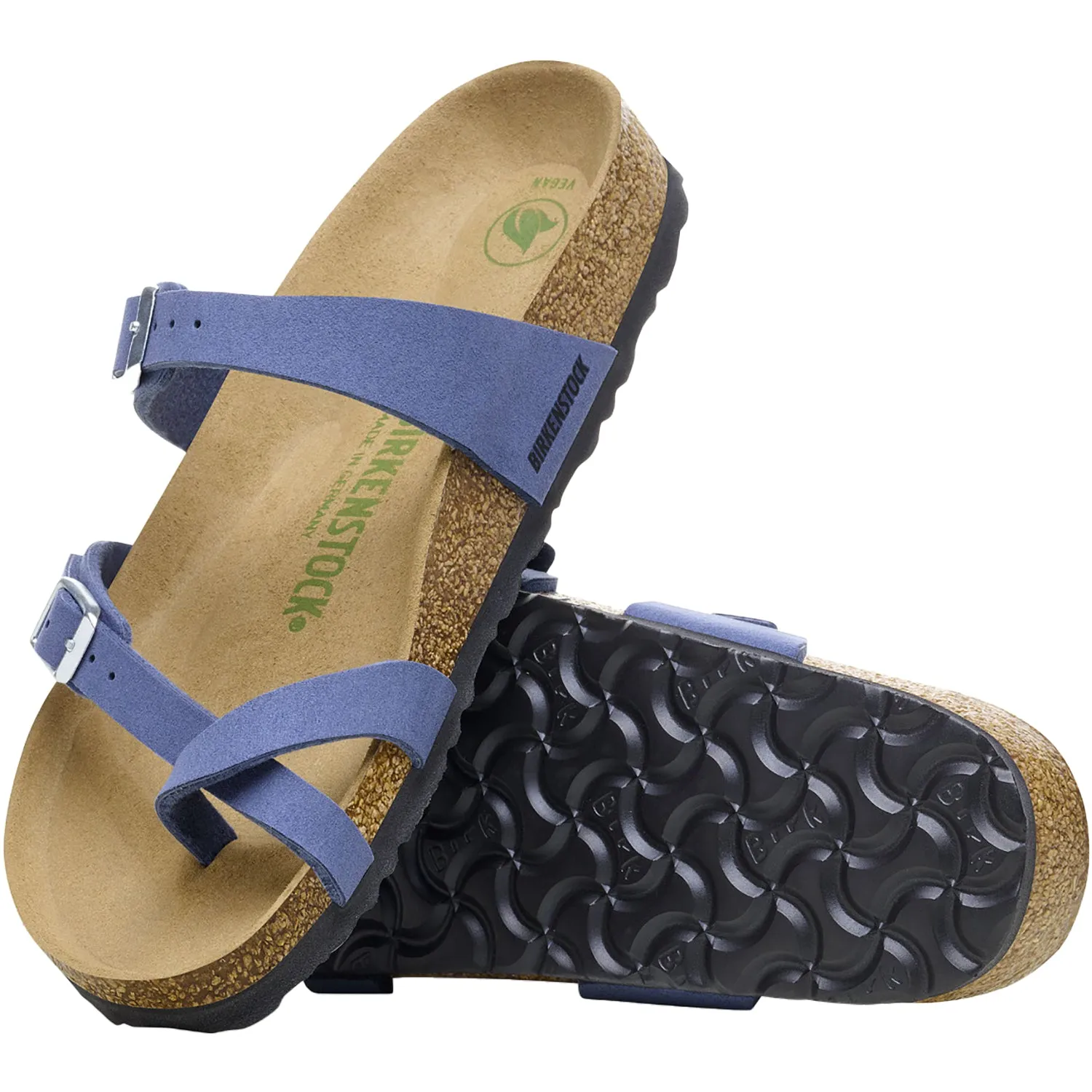 Women's Birkenstock Mayari Vegan Silky Elemental Blue Birkibuc