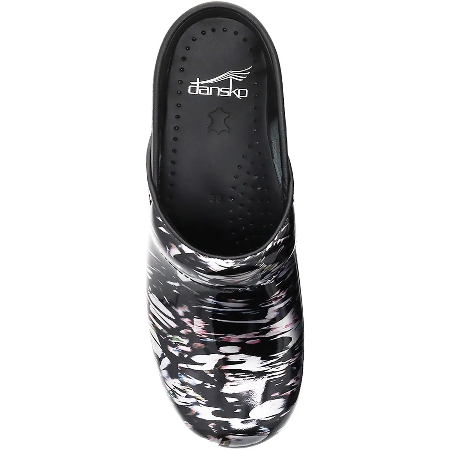 Women's Dansko Professional Clog Metallic Waves Patent