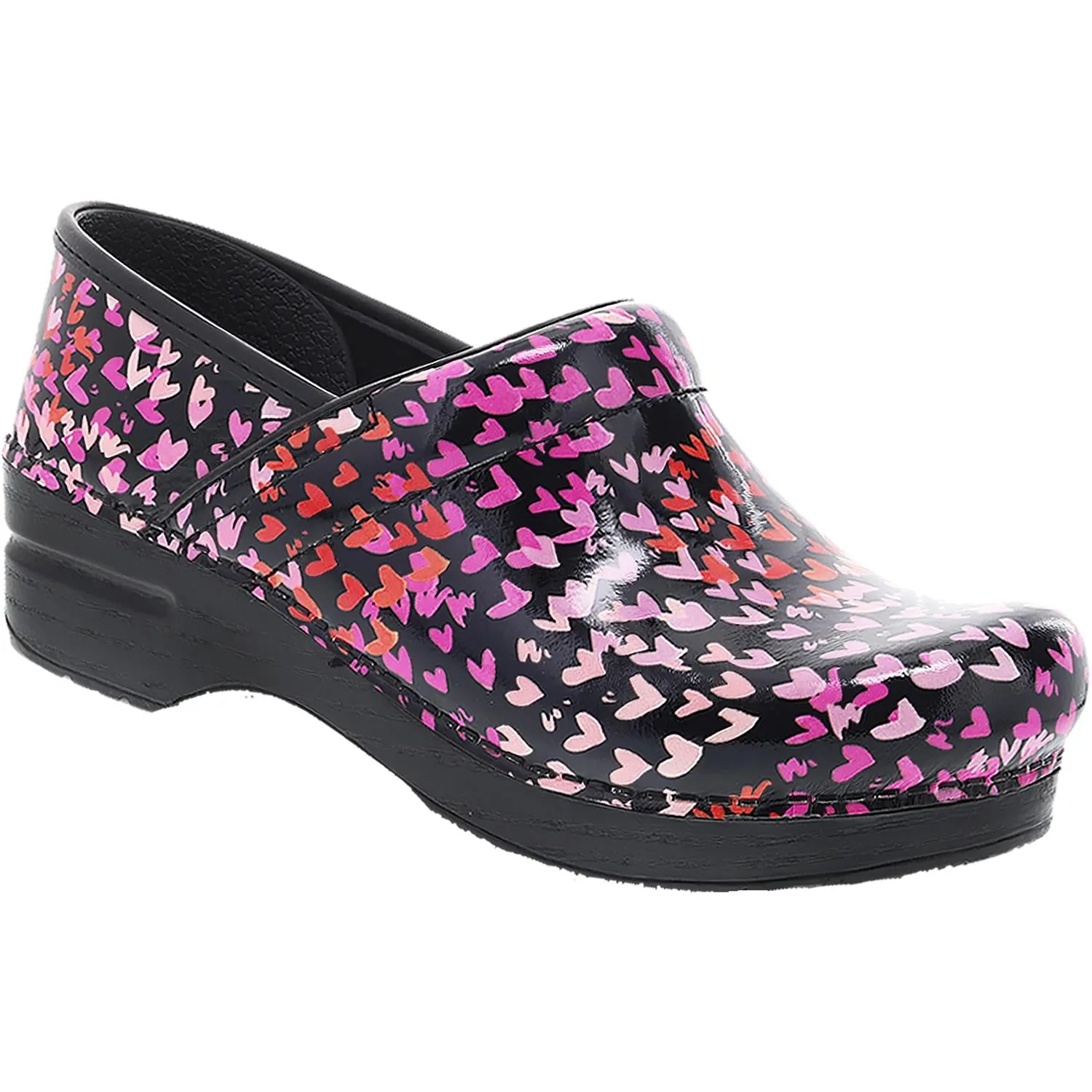 Women's Dansko Professional Clog Tiny Hearts Patent