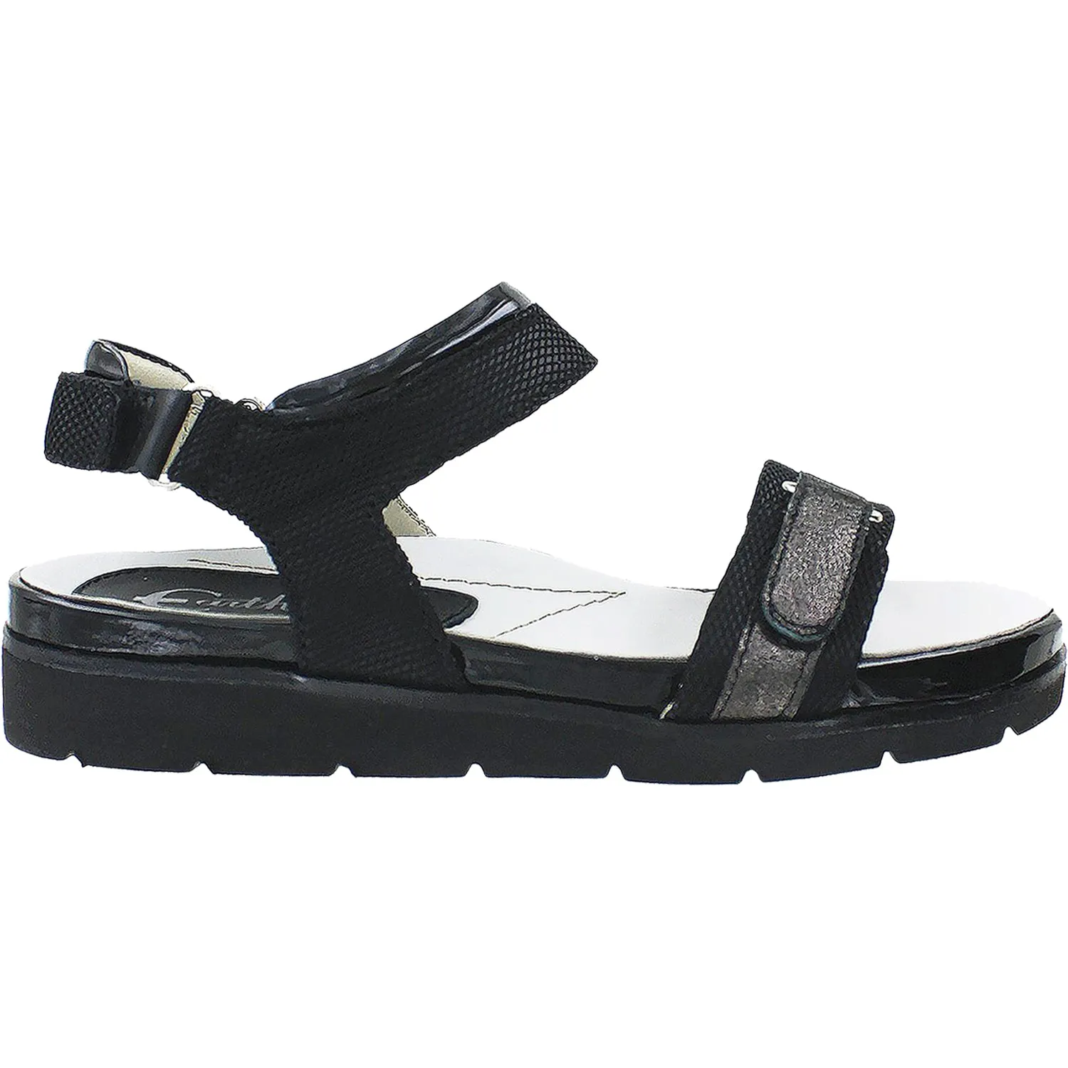 Women's Earthies Argo Black Multi Leather/Linen