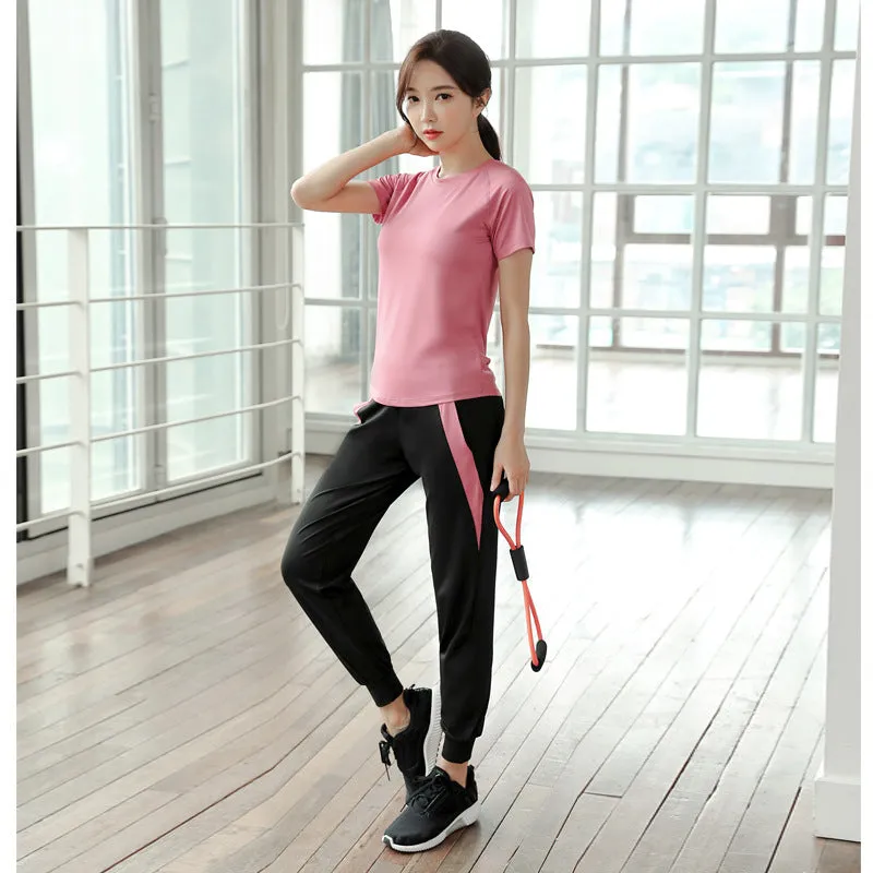 Women's Fashion Casual Workout Short Sleeve Suit