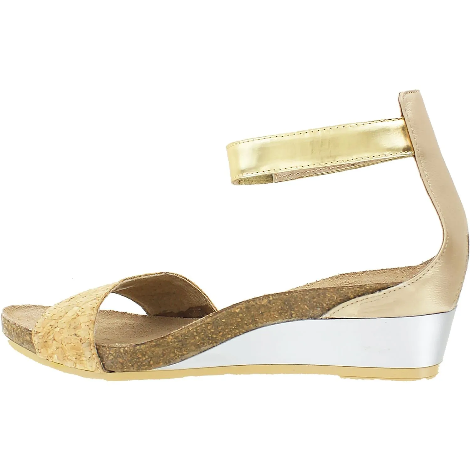 Women's Naot Pixie Gold Cork/Champagne Leather