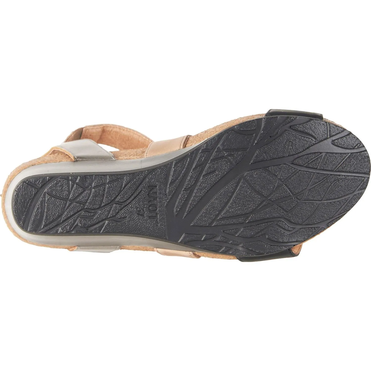 Women's Naot Vixen Oily Coal/Khaki Beige/Mirror Nubuck/Leather