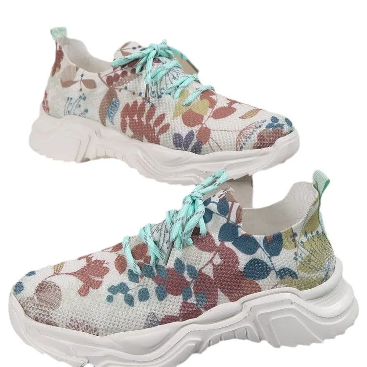 Women's Printed Flowers Casual Running Shoes