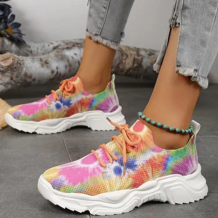 Women's Printed Flowers Casual Running Shoes