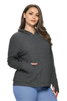 Women's Regular and Plus Size French Terry Activewear Hoodie - Great for Cool Mornings, Workout Gear and Layering