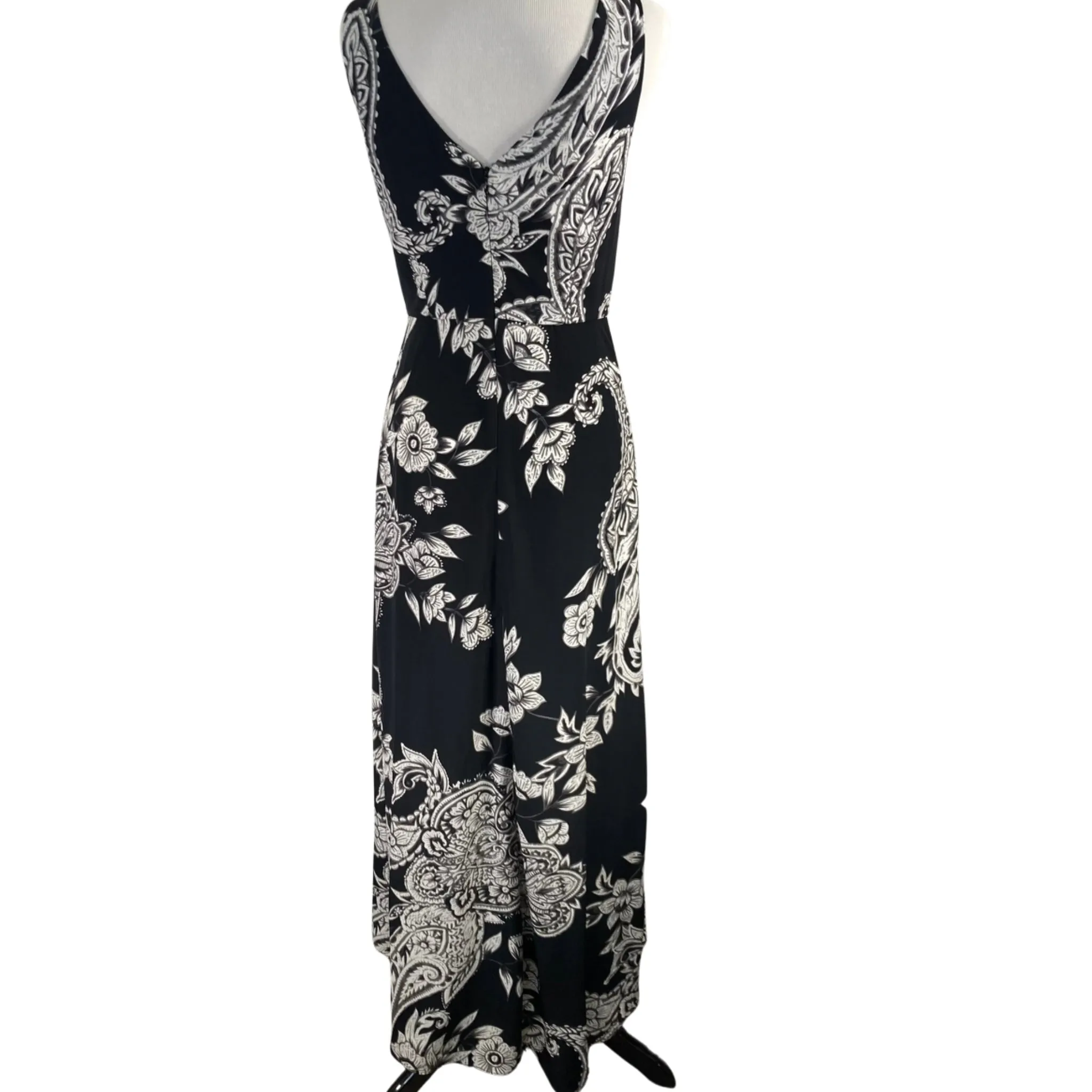 Yoana Baraschi Black and Yellow Floral Maxi Dress